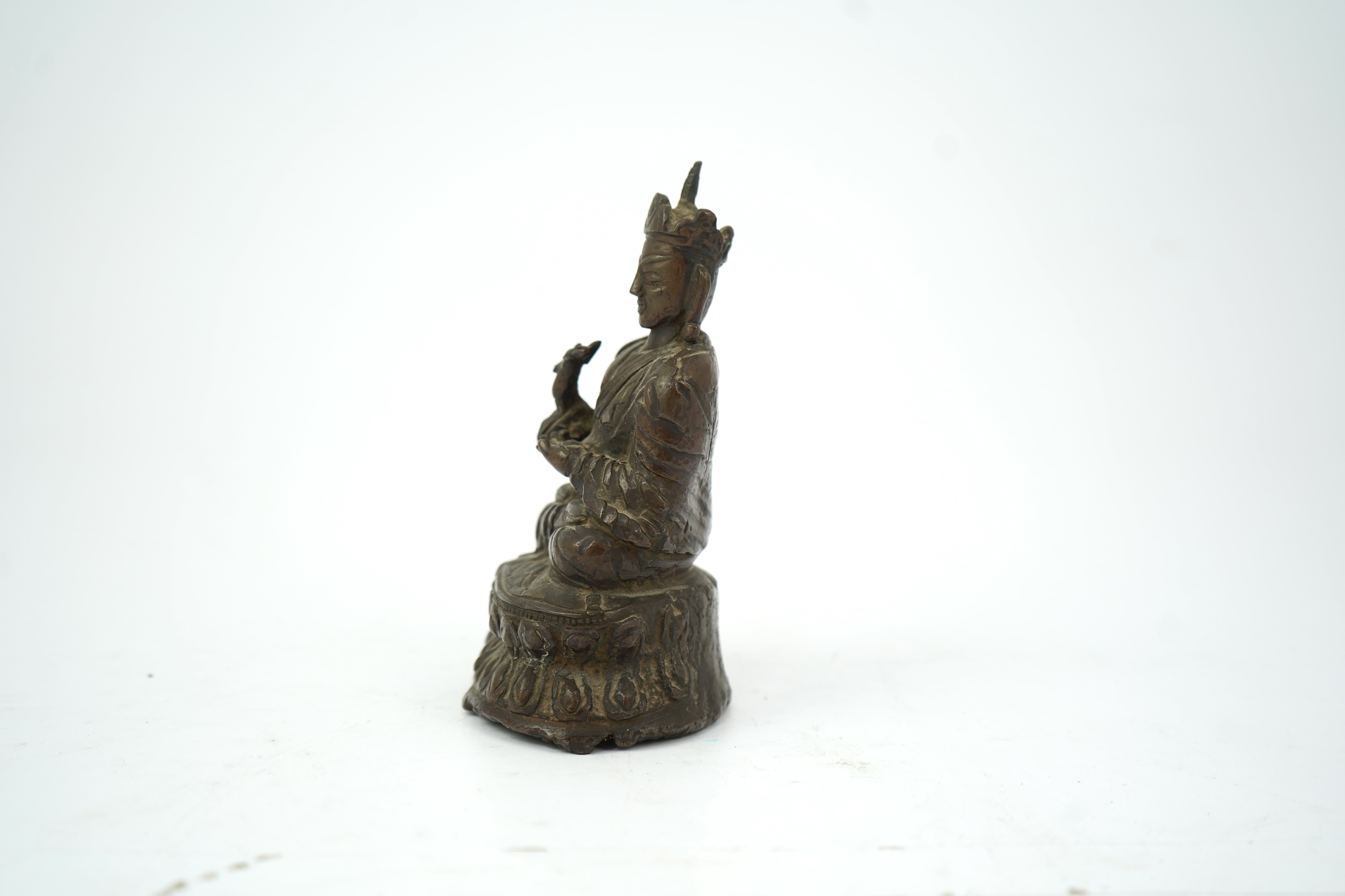 A Nepalese copper alloy figure of Vairocana, 19th century or later